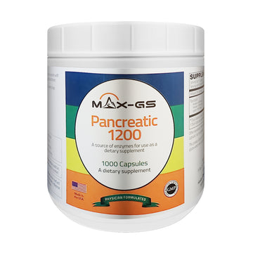 MAX-GS Pancreatic-1200mg 1000 Caps 胰蛋白酶 1200毫克 1000粒