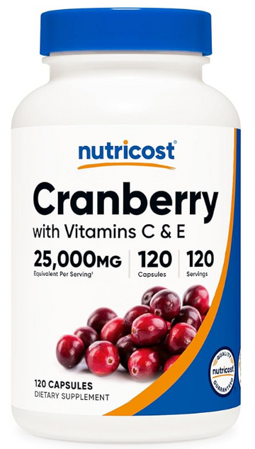 Nutricost Cranberry Extract 蔓越莓提取物 120粒 (500mg) (120 Capsules)