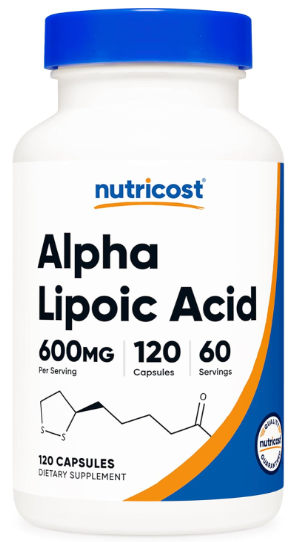 Nutricost  Alpha-Lipoic Acid 600, 600 mg, 120 Caps α硫辛酸 600毫克 120粒