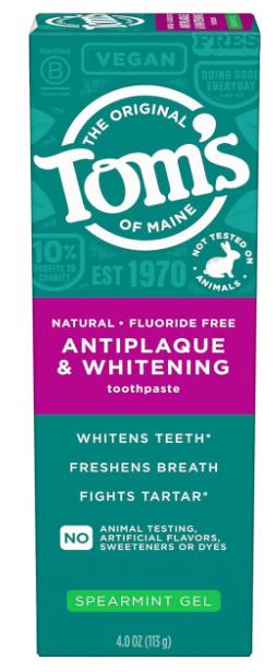 TOM Fluoride-free Toothpaste 4 Oz 无氟牙膏 113克(随机发货)