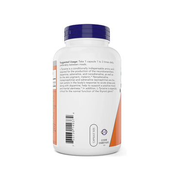 Now Foods L-Tyrosine 500mg 120Caps 酪氨酸 120粒