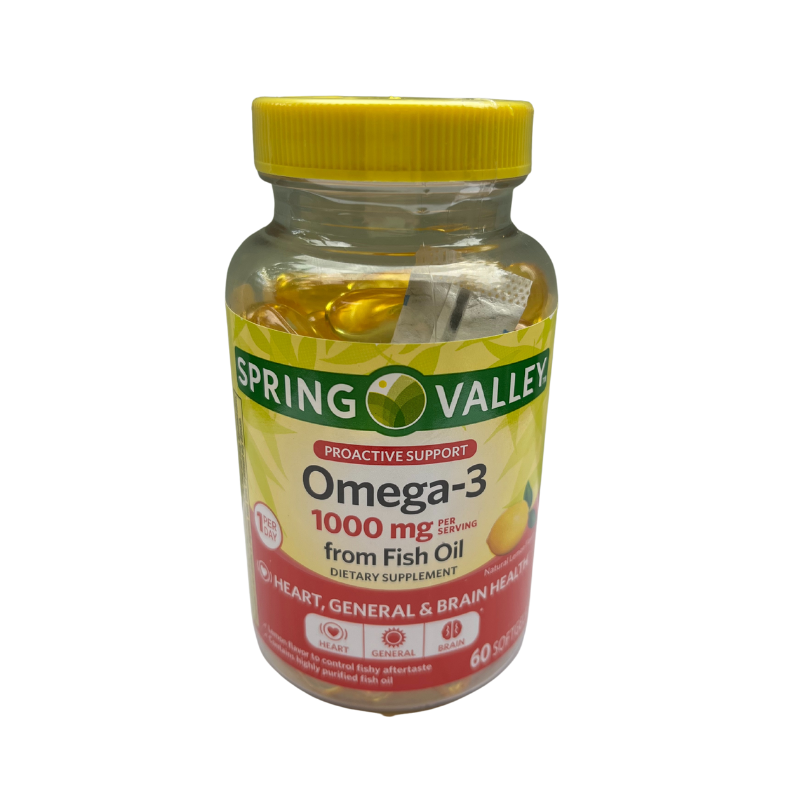 Spring valley  Omega-3(Lemon flavour)-1000mg  欧米伽3 鱼油（柠檬味）