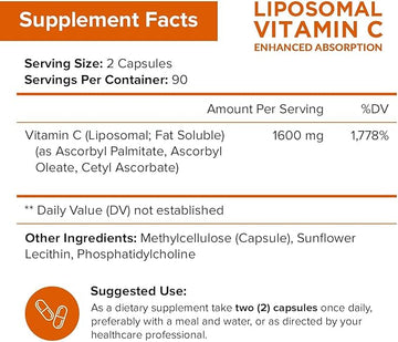 Nutriflair Liposomal Vitamin C-1600mg 脂质体维生素C 1600毫克