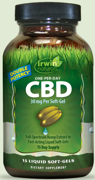 Irwin Naturals CBD 30mg - 15 Liquid Soft-Gels 天然止痛CBD胶囊
