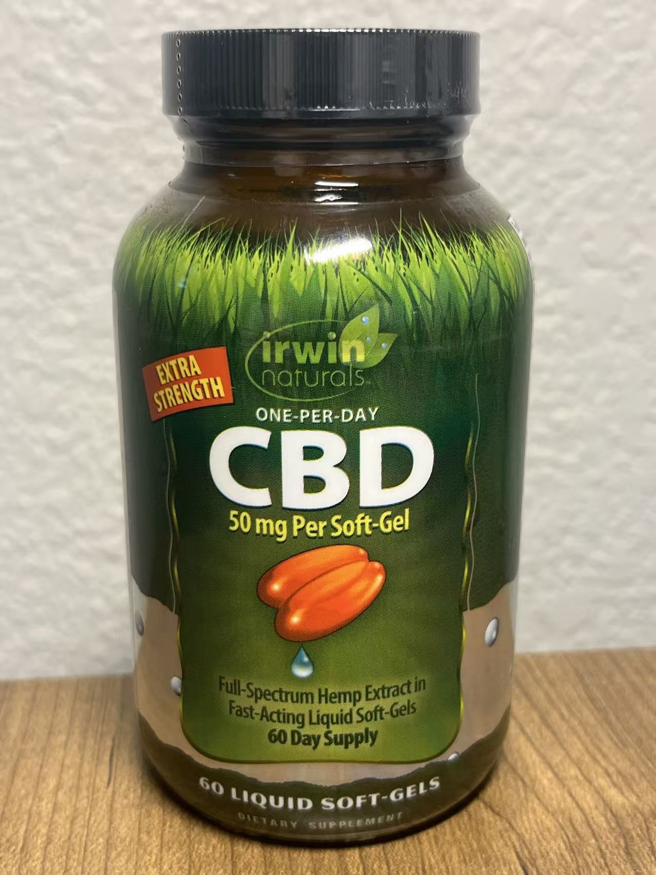 Irwin Naturals CBD 50mg - 60 Liquid Soft-Gels 天然止痛CBD胶囊