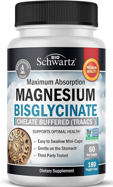 BioSchwartz Magnesium Bisglycinate 180ct 双甘氨酸镁 180ct