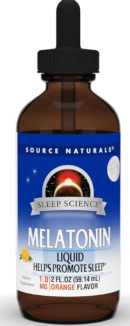 Source Naturals Melatonin - 1 mg, 2 Fluid oz 褪黑素 1mg, 60毫升