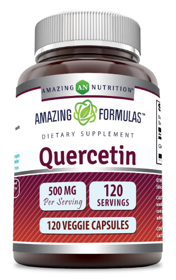 Amazing Formulas Quercetin 500mg, 槲皮素 500mg, 120粒