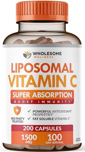 Wholesome Liposomal Vitamin C-1500mg 200 Caps 脂质体维生素C 1500毫克 200粒